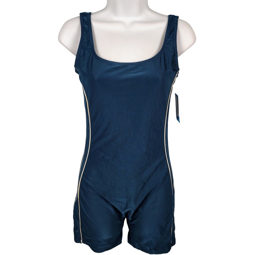 NWT Adoretex Womens SZ 12 Unitard Suit Navy Polyester Sporty Gorpcore